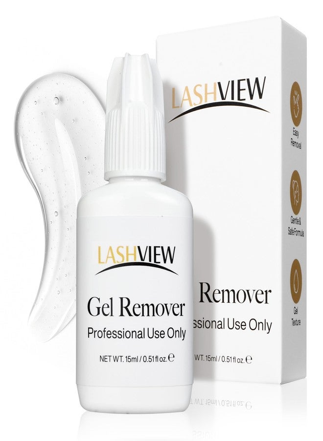 LASHVIEW Sensitive Lash Remover for Lash Extensions - Clear Eyelash Extension Remover Gel 15ml - Image 1